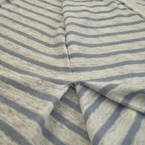 J. Jill Linen Striped Pullover Poncho Sweater Knit Top M/L - Picture 9 of 12